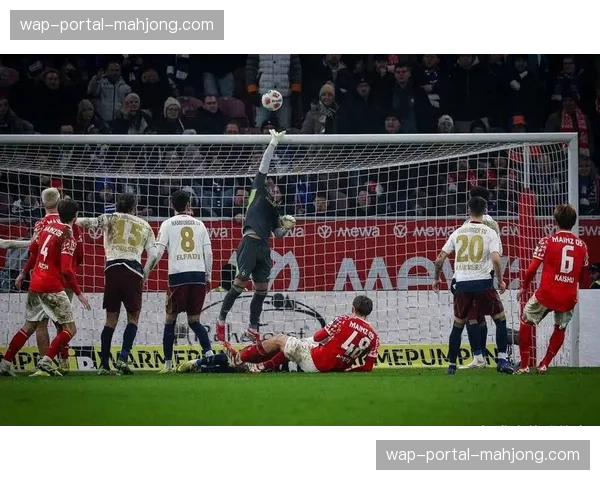 美因茨对阵汉堡场边观察：汉堡后防线全员发力，多次化解主队威胁射门，门将表现稳健